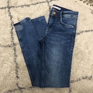 Zara blue wash skinny jeans